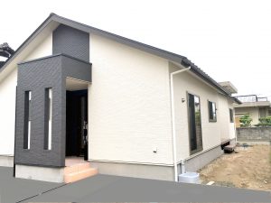 ローコスト住宅山口防府の平屋の外観